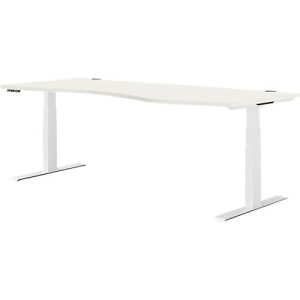 Schäfer Shop Genius Schreibtisch MODENA FLEX, elektrisch höhenverstellbar, Freiform, Ansatz rechts, B 1800 mm, weiß/weiß Schäfer Shop Genius Schreibtisch MODENA FLEX, elektrisch höhenverstellbar, Freiform, Ansatz rechts, B 1800 mm, weiß/weiß