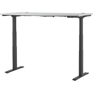 Schäfer Shop Genius Schreibtisch MODENA FLEX, elektrisch höhenverstellbar, Rechteck, T-Fuß, B 1800 x T 800 mm, lichtgrau/anthrazit Schäfer Shop Genius Schreibtisch MODENA FLEX, elektrisch höhenverstellbar, Rechteck, T-Fuß, B 1800 x T 800 mm, lichtgrau/anthrazit