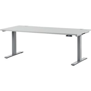 Schäfer Shop Genius Schreibtisch MODENA FLEX, elektrisch höhenverstellbar, Rechteck, T-Fuß, B 1800 x T 800 mm, lichtgrau/weißalu Schäfer Shop Genius Schreibtisch MODENA FLEX, elektrisch höhenverstellbar, Rechteck, T-Fuß, B 1800 x T 800 mm, lichtgrau/weißalu