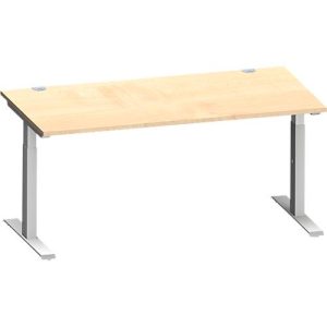Schäfer Shop Genius Schreibtisch MODENA FLEX, Rechteck, T-Fuß Rechteckrohr, B 1600 x T 800 x H 650-850 mm, Ahorn/weißalu Schäfer Shop Genius Schreibtisch MODENA FLEX, Rechteck, T-Fuß Rechteckrohr, B 1600 x T 800 x H 650-850 mm, Ahorn/weißalu