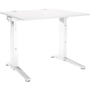 Schäfer Shop Genius Schreibtisch PLANOVA ergoSTYLE, C-Fuß, Rechteck, man. höhenverstellbar, B 1200 x T 800 x H 675-895 mm, weiß/weiß Schäfer Shop Genius Schreibtisch PLANOVA ergoSTYLE, C-Fuß, Rechteck, man. höhenverstellbar, B 1200 x T 800 x H 675-895 mm, weiß/weiß