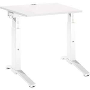 Schäfer Shop Genius Schreibtisch PLANOVA ergoSTYLE, C-Fuß, Rechteck, man. höhenverstellbar, B 800 x T 800 x H 675-895 mm, weiß/weiß Schäfer Shop Genius Schreibtisch PLANOVA ergoSTYLE, C-Fuß, Rechteck, man. höhenverstellbar, B 800 x T 800 x H 675-895 mm, weiß/weiß