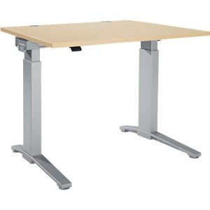 Schäfer Shop Genius Schreibtisch PLANOVA ERGOSTYLE, elektrisch höhenverstellbar, Rechteck, C-Fuß, B 1200 x T 800 x H 715-1182 mm, Ahorn/weißaluminium Schäfer Shop Genius Schreibtisch PLANOVA ERGOSTYLE, elektrisch höhenverstellbar, Rechteck, C-Fuß, B 1200 x T 800 x H 715-1182 mm, Ahorn/weißaluminium