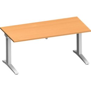 Schäfer Shop Genius Schreibtisch PLANOVA ERGOSTYLE, elektrisch höhenverstellbar, Rechteck, C-Fuß, B 1600 x T 800 x H 715-1182 mm, Buche/weißaluminium Schäfer Shop Genius Schreibtisch PLANOVA ERGOSTYLE, elektrisch höhenverstellbar, Rechteck, C-Fuß, B 1600 x T 800 x H 715-1182 mm, Buche/weißaluminium