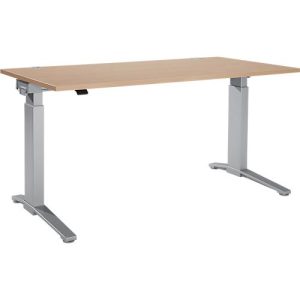 Schäfer Shop Genius Schreibtisch PLANOVA ERGOSTYLE, elektrisch höhenverstellbar, Rechteck, C-Fuß, B 1600 x T 800 x H 715-1182 mm, Eiche/weißaluminium Schäfer Shop Genius Schreibtisch PLANOVA ERGOSTYLE, elektrisch höhenverstellbar, Rechteck, C-Fuß, B 1600 x T 800 x H 715-1182 mm, Eiche/weißaluminium