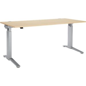 Schäfer Shop Genius Schreibtisch PLANOVA ERGOSTYLE, elektrisch höhenverstellbar, Rechteck, C-Fuß, B 1800 x T 800 x H 715-1182 mm, Ahorn/weißaluminium Schäfer Shop Genius Schreibtisch PLANOVA ERGOSTYLE, elektrisch höhenverstellbar, Rechteck, C-Fuß, B 1800 x T 800 x H 715-1182 mm, Ahorn/weißaluminium