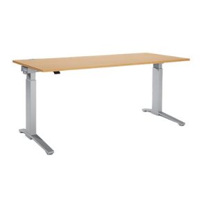 Schäfer Shop Genius Schreibtisch PLANOVA ERGOSTYLE, elektrisch höhenverstellbar, Rechteck, C-Fuß, B 1800 x T 800 x H 715-1182 mm, Buche/weißaluminium Schäfer Shop Genius Schreibtisch PLANOVA ERGOSTYLE, elektrisch höhenverstellbar, Rechteck, C-Fuß, B 1800 x T 800 x H 715-1182 mm, Buche/weißaluminium