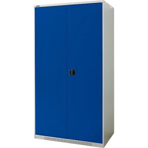 Schäfer Shop Genius Schwerlastschrank FS, Stahlblech, B 1055 x T 620 x H 1950 mm, 5 OH, lichtgrau/enzianblau, bis 1000 kg Schäfer Shop Genius Schwerlastschrank FS, Stahlblech, B 1055 x T 620 x H 1950 mm, 5 OH, lichtgrau/enzianblau, bis 1000 kg