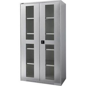 Schäfer Shop Genius Sichttürschrank FS, 5 OH, abschließbar, 4 Fachböden, bis 450 kg, B 1055 mm, Stahl, weißaluminium RAL 9006/weißaluminium RAL 9006 Schäfer Shop Genius Sichttürschrank FS, 5 OH, abschließbar, 4 Fachböden, bis 450 kg, B 1055 mm, Stahl, weißaluminium RAL 9006/weißaluminium RAL 9006