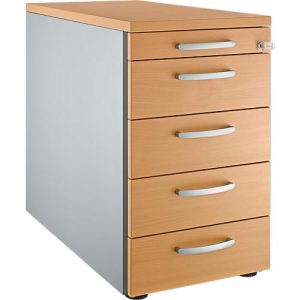 Schäfer Shop Genius Standcontainer 13333, mit Griff rund, B 435 x H 717 mm, Buche-Dekor/weißalu Schäfer Shop Genius Standcontainer 13333, mit Griff rund, B 435 x H 717 mm, Buche-Dekor/weißalu