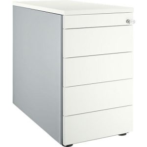Schäfer Shop Genius Standcontainer 13333, mit Griffnut, B 435 x H 717 mm, weißalu/weißalu/weiß Schäfer Shop Genius Standcontainer 13333, mit Griffnut, B 435 x H 717 mm, weißalu/weißalu/weiß