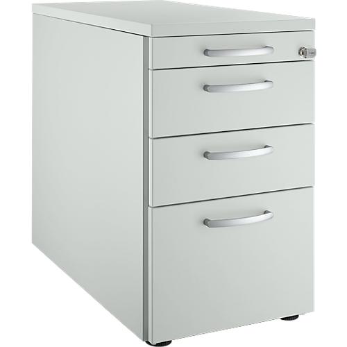 Schäfer Shop Genius Standcontainer 1336, mit Griff rund, B 435 x H 717 mm, lichtgrau/lichtgrau/lichtgrau