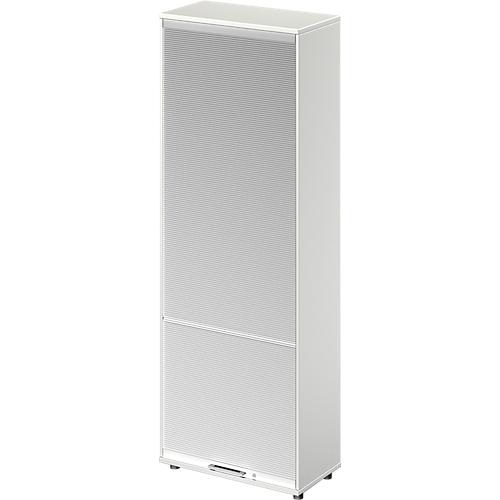 Schäfer Shop Genius Vertikal-Rollladenschrank TETRIS WOOD, 5,5 OH, H 2270 mm, Höhe inkl. Gleiter, lichtgrau