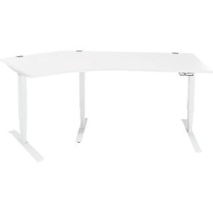 Schäfer Shop Genius Winkelschreibtisch AERO FLEX, elektrisch höhenverstellbar, 135° Winkel links, B 2165 mm, weiß/weiß + Memorypanel Schäfer Shop Genius Winkelschreibtisch AERO FLEX, elektrisch höhenverstellbar, 135° Winkel links, B 2165 mm, weiß/weiß + Memorypanel