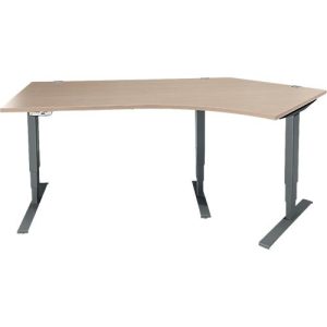 Schäfer Shop Genius Winkelschreibtisch AERO FLEX, elektrisch höhenverstellbar, 135° Winkel rechts, B 2165 mm, Eiche/anthrazit + Memorypanel Schäfer Shop Genius Winkelschreibtisch AERO FLEX, elektrisch höhenverstellbar, 135° Winkel rechts, B 2165 mm, Eiche/anthrazit + Memorypanel