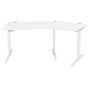 Schäfer Shop Genius Winkelschreibtisch AERO FLEX, elektrisch höhenverstellbar, 135° Winkel rechts, B 2165 mm, weiß/weiß + Memorypanel Schäfer Shop Genius Winkelschreibtisch AERO FLEX, elektrisch höhenverstellbar, 135° Winkel rechts, B 2165 mm, weiß/weiß + Memorypanel