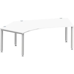 Schäfer Shop Genius Winkelschreibtisch MODENA FLEX 135°, Ansatz links, 4-Fuß-Quadratrohr, B 2165 mm, weiß/weiß Schäfer Shop Genius Winkelschreibtisch MODENA FLEX 135°, Ansatz links, 4-Fuß-Quadratrohr, B 2165 mm, weiß/weiß