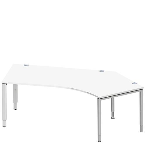 Schäfer Shop Genius Winkelschreibtisch MODENA FLEX 135°, Ansatz rechts, B 2165 mm, , weiß