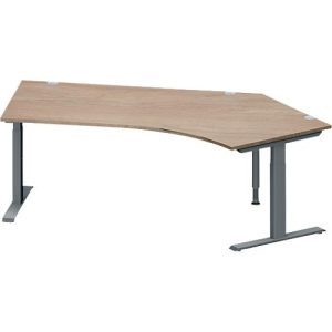 Schäfer Shop Genius Winkelschreibtisch MODENA FLEX, 135° Winkel rechts, T-Fuß Rechteckrohr, B 2165 x T 800/800 x H 650-850 mm, Eiche/anthrazit Schäfer Shop Genius Winkelschreibtisch MODENA FLEX, 135° Winkel rechts, T-Fuß Rechteckrohr, B 2165 x T 800/800 x H 650-850 mm, Eiche/anthrazit