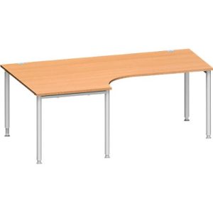 Schäfer Shop Genius Winkelschreibtisch MODENA FLEX 90°, Ansatz links, B 2000 mm, Buche Schäfer Shop Genius Winkelschreibtisch MODENA FLEX 90°, Ansatz links, B 2000 mm, Buche