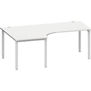 Schäfer Shop Genius Winkelschreibtisch MODENA FLEX 90°, Ansatz links, B 2000 mm, lichtgrau Schäfer Shop Genius Winkelschreibtisch MODENA FLEX 90°, Ansatz links, B 2000 mm, lichtgrau