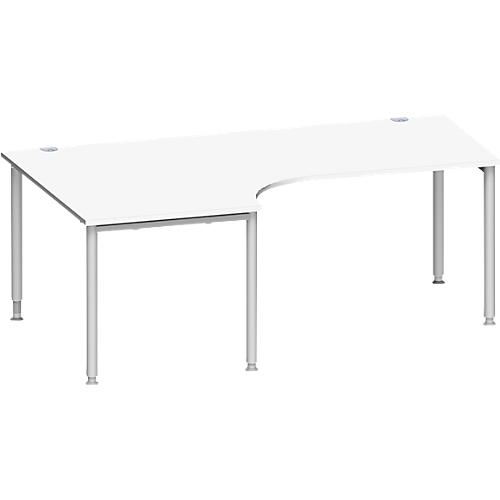Schäfer Shop Genius Winkelschreibtisch MODENA FLEX 90°, Ansatz links, B 2000 mm, weiß