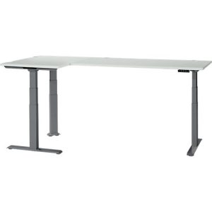 Schäfer Shop Genius Winkelschreibtisch Modena Flex, elektrisch höhenverstellbar, 90° Winkel beidseitig, B 2000 x T 1600 mm, lichtgrau/anthrazit Schäfer Shop Genius Winkelschreibtisch Modena Flex, elektrisch höhenverstellbar, 90° Winkel beidseitig, B 2000 x T 1600 mm, lichtgrau/anthrazit