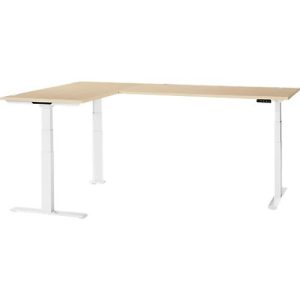 Schäfer Shop Genius Winkelschreibtisch Modena Flex, elektrisch höhenverstellbar, 90° Winkel beidseitig, B 2000 x T 2000 mm, Ahorn/weiß Schäfer Shop Genius Winkelschreibtisch Modena Flex, elektrisch höhenverstellbar, 90° Winkel beidseitig, B 2000 x T 2000 mm, Ahorn/weiß