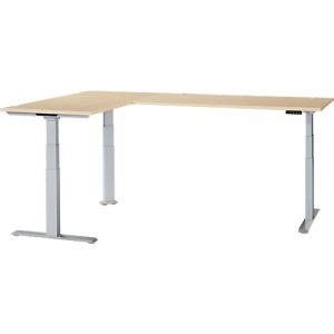 Schäfer Shop Genius Winkelschreibtisch Modena Flex, elektrisch höhenverstellbar, 90° Winkel beidseitig, B 2000 x T 2000 mm, Ahorn/weißaluminium Schäfer Shop Genius Winkelschreibtisch Modena Flex, elektrisch höhenverstellbar, 90° Winkel beidseitig, B 2000 x T 2000 mm, Ahorn/weißaluminium