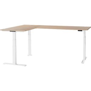 Schäfer Shop Genius Winkelschreibtisch Modena Flex, elektrisch höhenverstellbar, 90° Winkel beidseitig, B 2000 x T 2000 mm, Eiche/weiß Schäfer Shop Genius Winkelschreibtisch Modena Flex, elektrisch höhenverstellbar, 90° Winkel beidseitig, B 2000 x T 2000 mm, Eiche/weiß