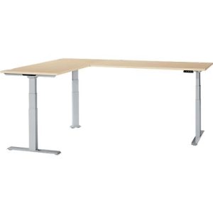 Schäfer Shop Genius Winkelschreibtisch Modena Flex, elektrisch höhenverstellbar, 90° Winkel beidseitig, B 2000 x T 2400 mm, Ahorn/weißaluminium Schäfer Shop Genius Winkelschreibtisch Modena Flex, elektrisch höhenverstellbar, 90° Winkel beidseitig, B 2000 x T 2400 mm, Ahorn/weißaluminium