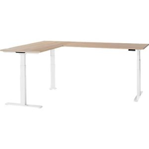 Schäfer Shop Genius Winkelschreibtisch Modena Flex, elektrisch höhenverstellbar, 90° Winkel beidseitig, B 2000 x T 2400 mm, Eiche/weiß Schäfer Shop Genius Winkelschreibtisch Modena Flex, elektrisch höhenverstellbar, 90° Winkel beidseitig, B 2000 x T 2400 mm, Eiche/weiß