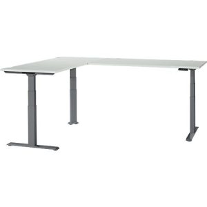 Schäfer Shop Genius Winkelschreibtisch Modena Flex, elektrisch höhenverstellbar, 90° Winkel beidseitig, B 2000 x T 2400 mm, lichtgrau/anthrazit Schäfer Shop Genius Winkelschreibtisch Modena Flex, elektrisch höhenverstellbar, 90° Winkel beidseitig, B 2000 x T 2400 mm, lichtgrau/anthrazit