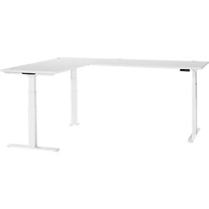 Schäfer Shop Genius Winkelschreibtisch Modena Flex, elektrisch höhenverstellbar, 90° Winkel beidseitig, B 2000 x T 2400 mm, weiß Schäfer Shop Genius Winkelschreibtisch Modena Flex, elektrisch höhenverstellbar, 90° Winkel beidseitig, B 2000 x T 2400 mm, weiß