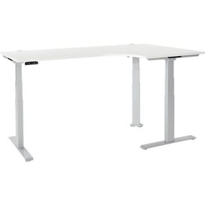 Schäfer Shop Genius Winkelschreibtisch Modena Flex, elektrisch höhenverstellbar, 90° Winkel, T-Fuß, B 2000 mm, weiß/weißalu Schäfer Shop Genius Winkelschreibtisch Modena Flex, elektrisch höhenverstellbar, 90° Winkel, T-Fuß, B 2000 mm, weiß/weißalu