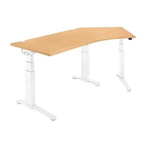 Schäfer Shop Genius Winkelschreibtisch PLANOVA ERGOSTYLE, elektrisch höhenverstellbar, 135° Winkel rechts, C-Fuß, B 2165 mm, Buche/weißalu Schäfer Shop Genius Winkelschreibtisch PLANOVA ERGOSTYLE, elektrisch höhenverstellbar, 135° Winkel rechts, C-Fuß, B 2165 mm, Buche/weißalu