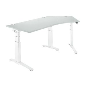 Schäfer Shop Genius Winkelschreibtisch PLANOVA ERGOSTYLE, elektrisch höhenverstellbar, 135° Winkel rechts, C-Fuß, B 2165 mm, lichtgrau/weißalu Schäfer Shop Genius Winkelschreibtisch PLANOVA ERGOSTYLE, elektrisch höhenverstellbar, 135° Winkel rechts, C-Fuß, B 2165 mm, lichtgrau/weißalu