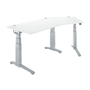Schäfer Shop Genius Winkelschreibtisch PLANOVA ERGOSTYLE, elektrisch höhenverstellbar, 135° Winkel rechts, C-Fuß, B 2165 mm, weiß/weißalu Schäfer Shop Genius Winkelschreibtisch PLANOVA ERGOSTYLE, elektrisch höhenverstellbar, 135° Winkel rechts, C-Fuß, B 2165 mm, weiß/weißalu