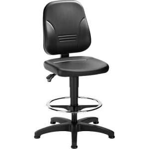 Schäfer Shop Pure Arbeitsdrehstuhl, Permanentkontakt, Lendenwirbelstütze, Beckenstütze, mit Gleitern und Fußring, schwarz Schäfer Shop Pure Arbeitsdrehstuhl, Permanentkontakt, Lendenwirbelstütze, Beckenstütze, mit Gleitern und Fußring, schwarz