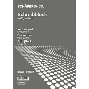 Schäfer Shop Pure Briefblock , DIN A4, 10 Stück, weiß Schäfer Shop Pure Briefblock , DIN A4, 10 Stück, weiß