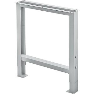 Schäfer Shop Pure Fußgestell für Arbeitsplatte, höhenverstellbar, T 665 mm, hellsilber Schäfer Shop Pure Fußgestell für Arbeitsplatte, höhenverstellbar, T 665 mm, hellsilber