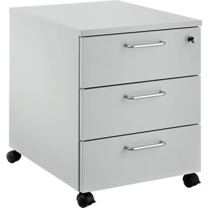 Schäfer Shop Pure Rollcontainer 333, 3 Schübe, abschließbar, Metallgriffe, Feinblech pulverbeschichtet, B 420 x T 600 x H 570 mm, lichtgrau Schäfer Shop Pure Rollcontainer 333, 3 Schübe, abschließbar, Metallgriffe, Feinblech pulverbeschichtet, B 420 x T 600 x H 570 mm, lichtgrau