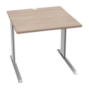Schäfer Shop Pure Schreibtisch PLANOVA BASIC, Rechteck, C-Fuß, B 800 x T 800 x H 717 mm, Eiche/weißaluminium + Kabelkanal Schäfer Shop Pure Schreibtisch PLANOVA BASIC, Rechteck, C-Fuß, B 800 x T 800 x H 717 mm, Eiche/weißaluminium + Kabelkanal