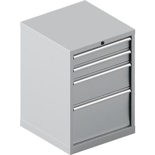 Schäfer Shop Pure Schubladenschrank 27-27, 4 Schubl., bis 200 kg, B 564 x T 572 x H 800 mm, weißaluminium/weißaluminium