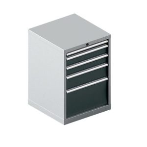 Schäfer Shop Pure Schubladenschrank 27-27, 5 Schubl., bis 200 kg, B 564 x T 572 x H 800 mm, anthrazitgrau/weißaluminium Schäfer Shop Pure Schubladenschrank 27-27, 5 Schubl., bis 200 kg, B 564 x T 572 x H 800 mm, anthrazitgrau/weißaluminium