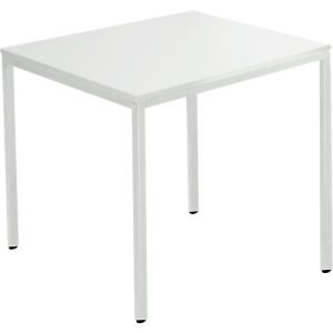 Schäfer Shop Pure Stahlrohrtisch, Rechteck, Quadratrohrfuß, B 1200 x T 700 x H 720 mm, lichtgrau/lichtgrau
