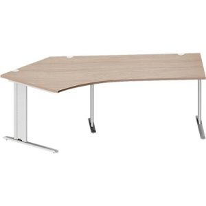 Schäfer Shop Pure Winkelschreibtisch PLANOVA BASIC, 135° Winkel links, C-Fuß, B 2165 x T 800/800 x H 717 mm, Eiche/weißalu + Kabelkanal Schäfer Shop Pure Winkelschreibtisch PLANOVA BASIC, 135° Winkel links, C-Fuß, B 2165 x T 800/800 x H 717 mm, Eiche/weißalu + Kabelkanal