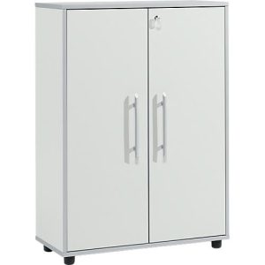 Schäfer Shop Select Aktenschrank Moxxo IQ, Holz, 2 Böden, 3 OH, B 801 x T 362 x H 1115 mm, abschließbar, lichtgrau Schäfer Shop Select Aktenschrank Moxxo IQ, Holz, 2 Böden, 3 OH, B 801 x T 362 x H 1115 mm, abschließbar, lichtgrau