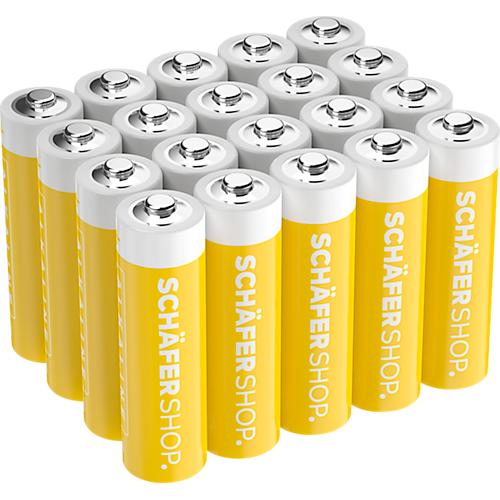 Schäfer Shop Select Alkaline-Batterien, Mignon AA, 1,5 Volt, 20 Stück