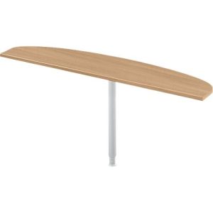 Schäfer Shop Select Ansatztisch, Ellipsenform, B 1800 x T 400 mm, Kirsche Romana/weißalu Schäfer Shop Select Ansatztisch, Ellipsenform, B 1800 x T 400 mm, Kirsche Romana/weißalu